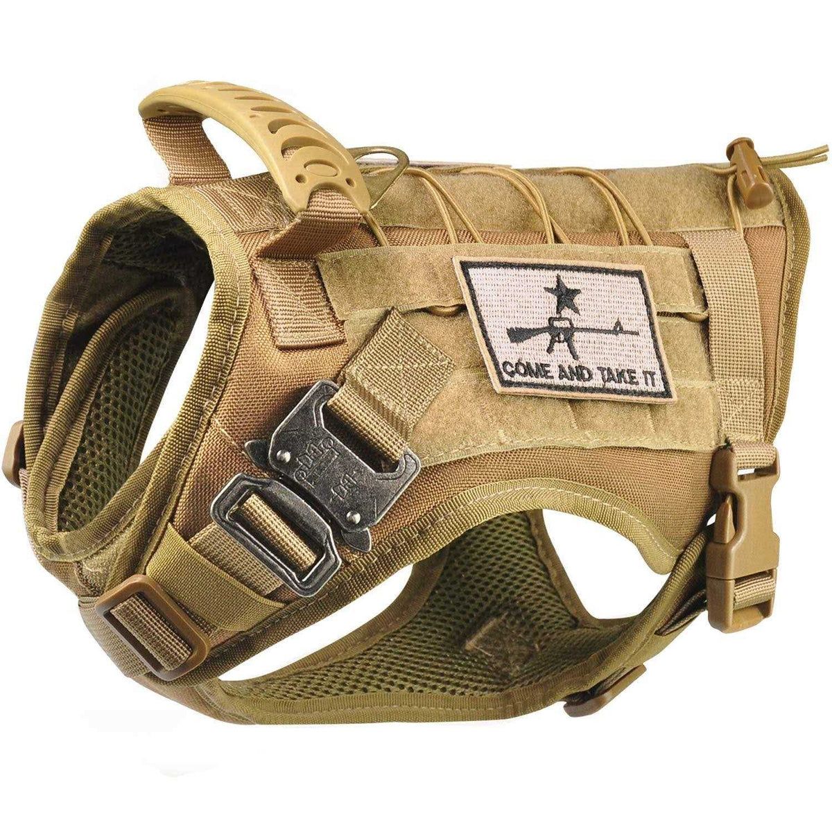 Tactical Service Dog Vest Harness with Rubber Handle & Metal K634030