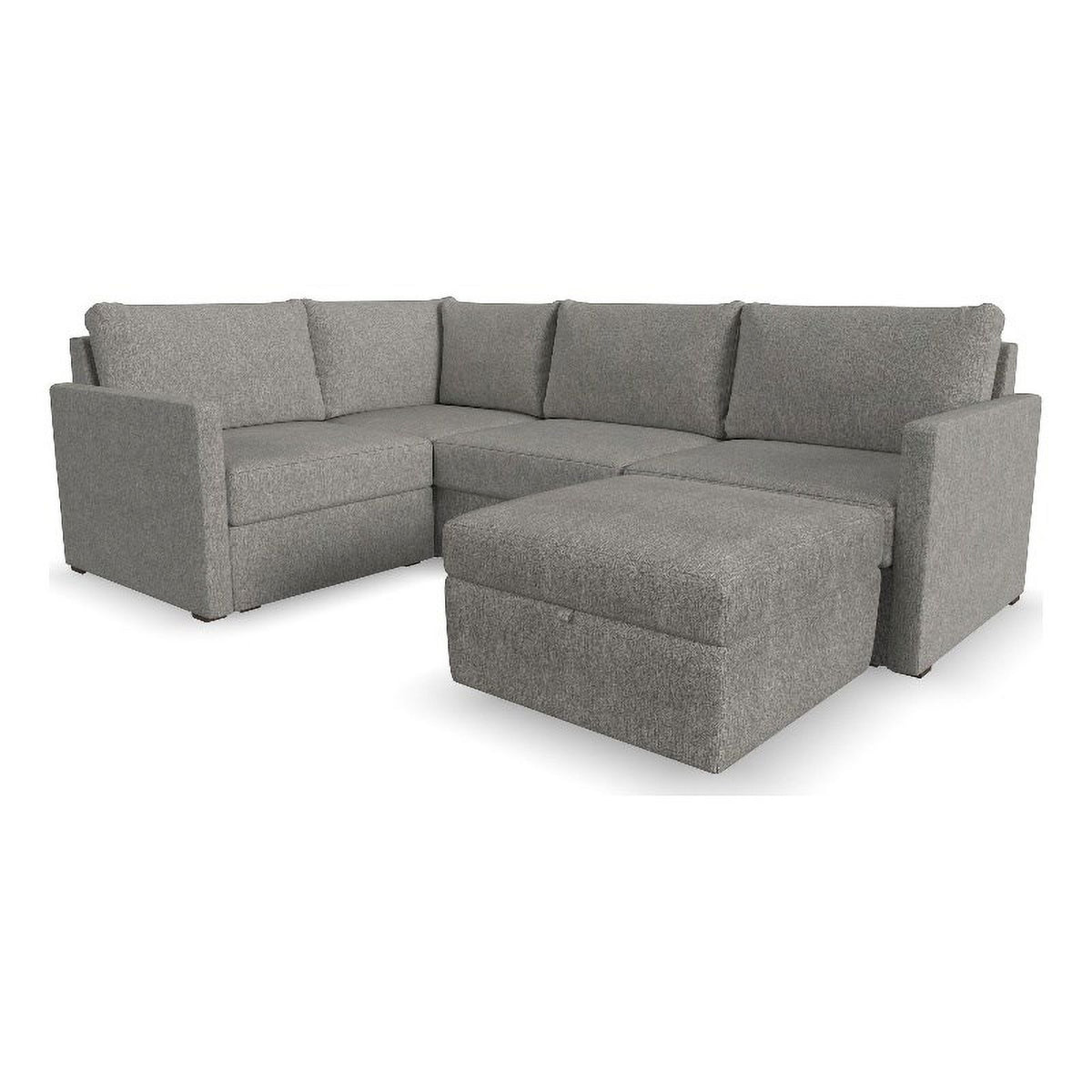 Gray 4 Seat Sectional with Performance Fabric H8137