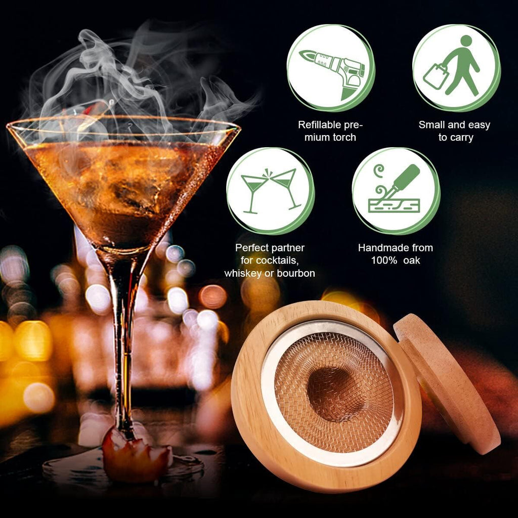 Cocktail Smoker Kit with Torch & 4 Flavors of Wood Chips, Pack of 2 K5448