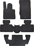 Black 3 Rows Rubber Car Floor Mats R669313