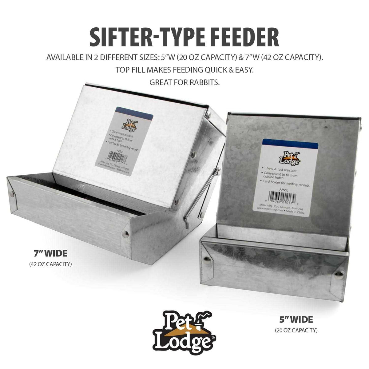 Pet Feeder with Sifter Bottom & Lid Y40011