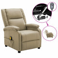 Electric Massage Recliner Cappuccino Faux Leather L755