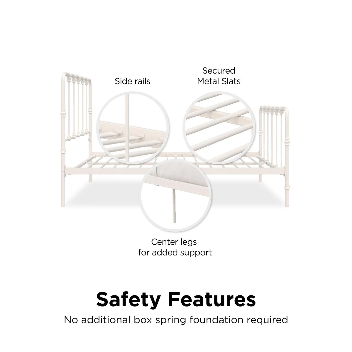 King Gray Metal Bed W33615