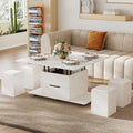 Black Lift-Top Coffee Table with Hidden Storage W4687