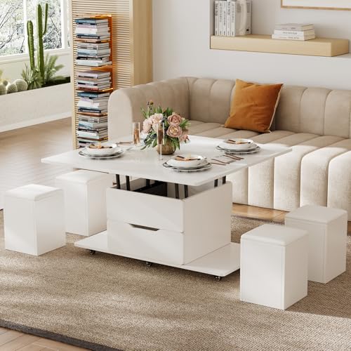 Black Lift-Top Coffee Table with Hidden Storage W4687