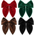 4 Pcs Velvet Hair Bows O396491