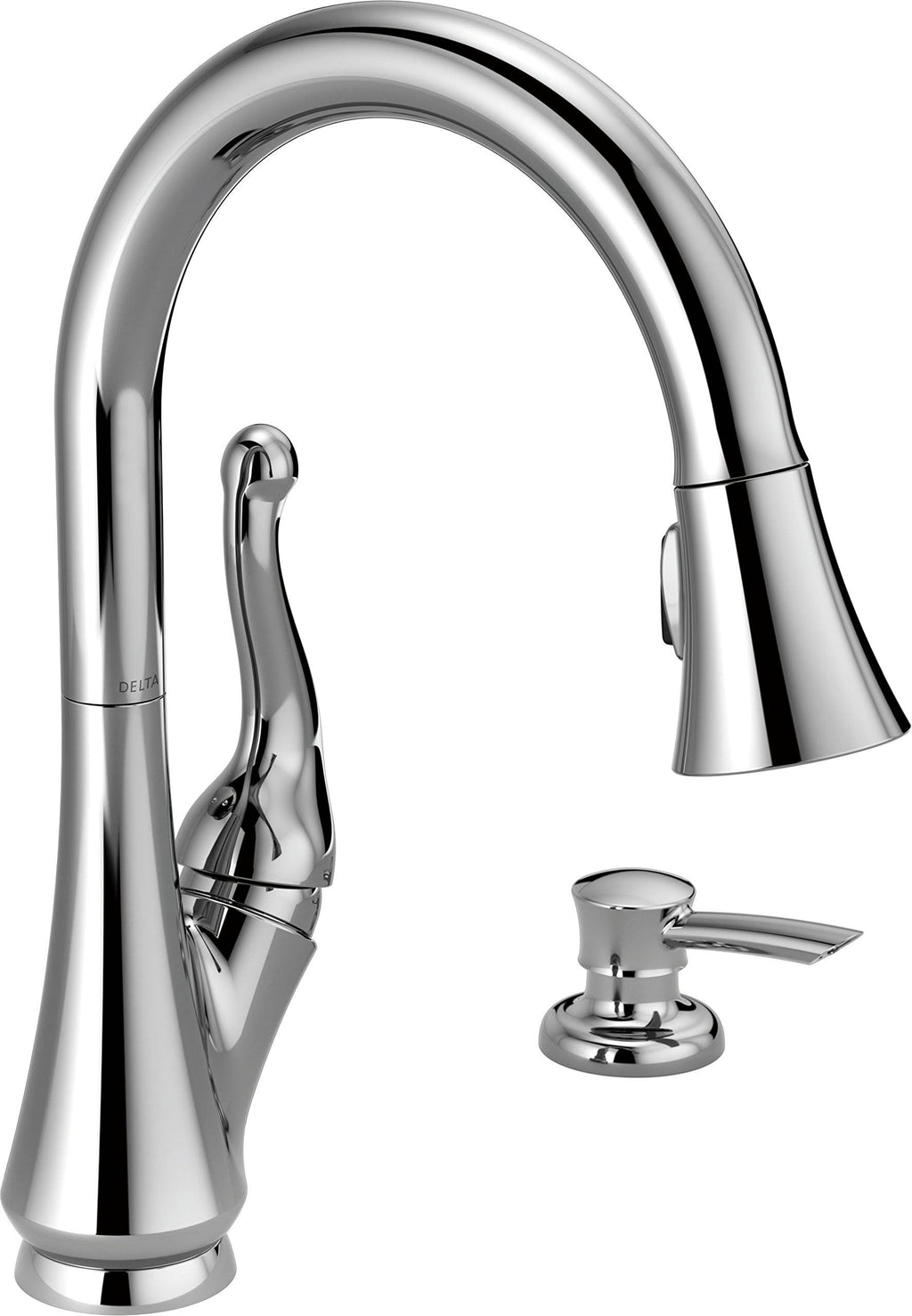 Single Handle Pull-Down Kitchen Faucet with Soap Dispenser Chrome D340