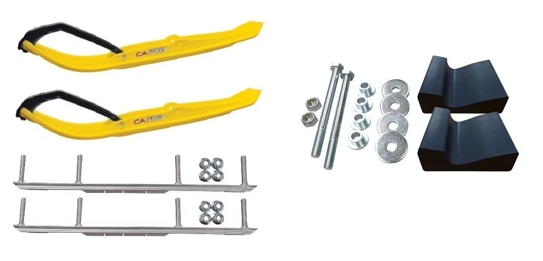 Yellow MTX Snowmobile Skis Complete Kit O973718