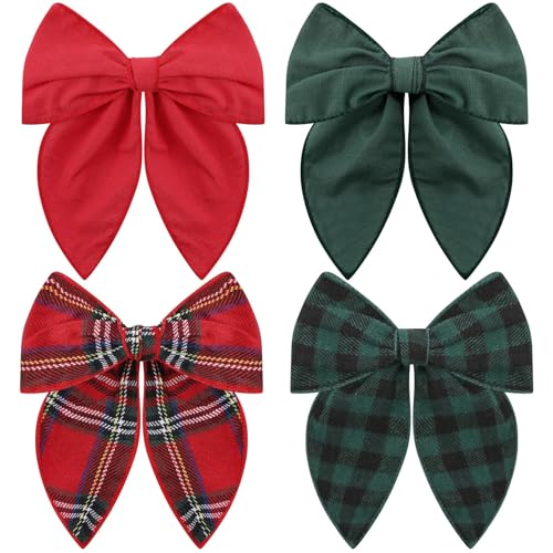 4 Pcs Velvet Hair Bows O396491