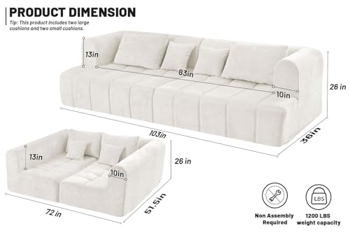 Grey Modular Sectional Couch with Pillows W79668