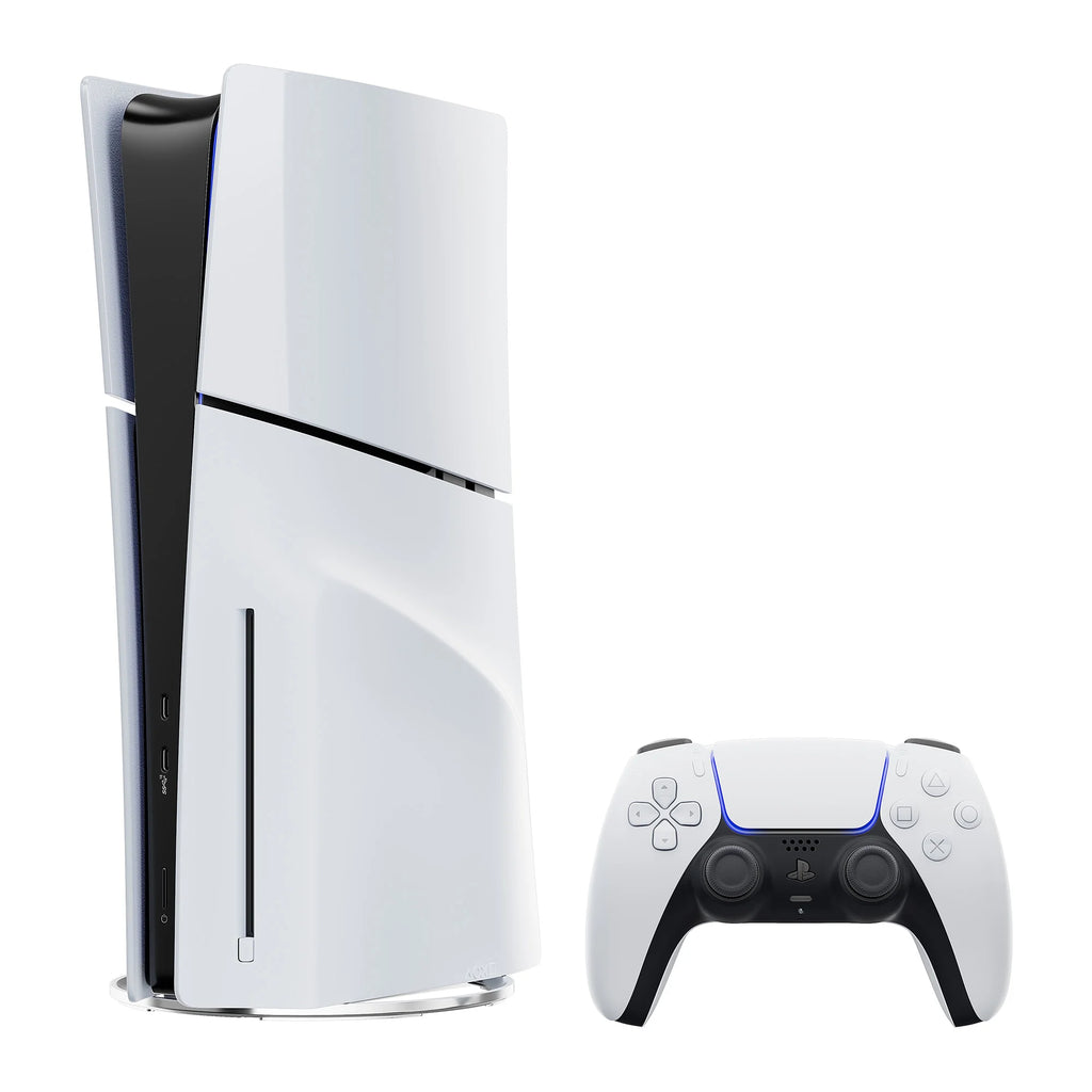 White and Midnight Black PlayStation 5 Disc Edition with Two Controllers J6932