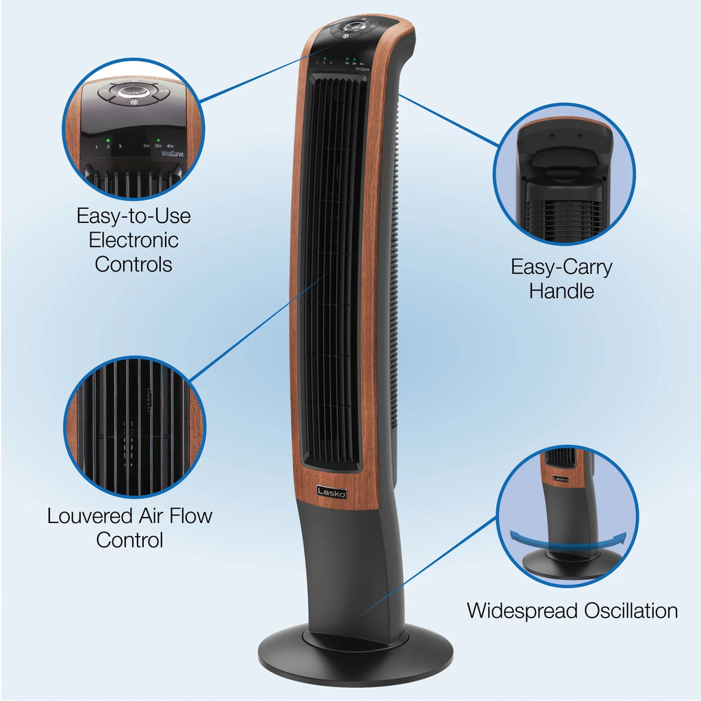 Black Oscillating Tower Fan G7501