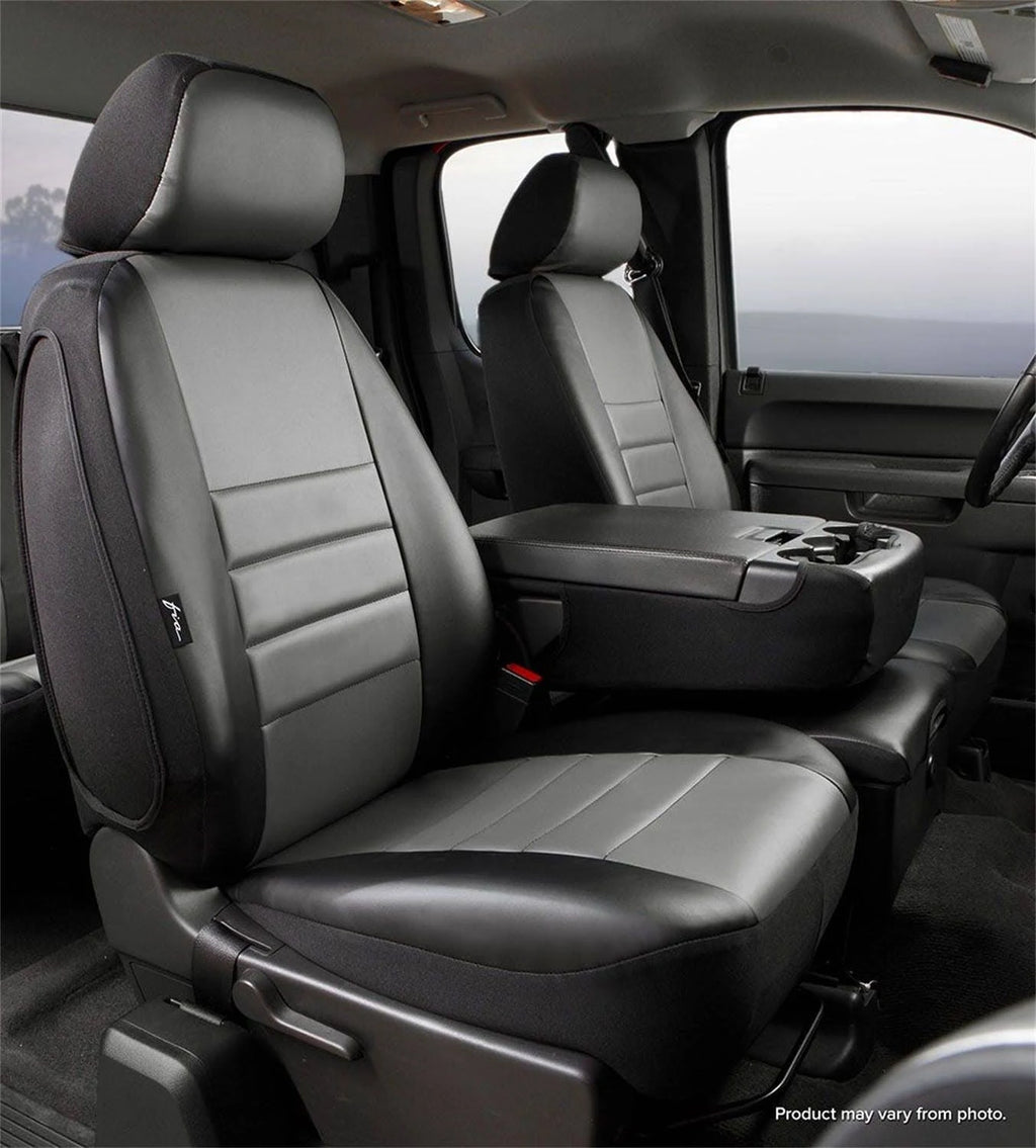 Gray LeatherLite Custom Seat Cover O681