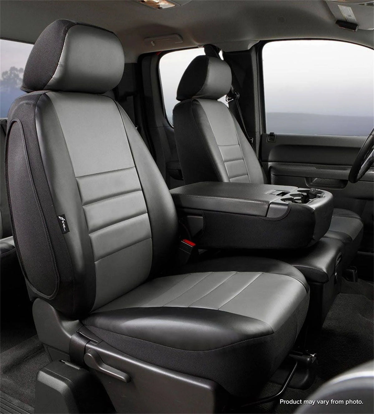 Gray LeatherLite Custom Seat Cover O681