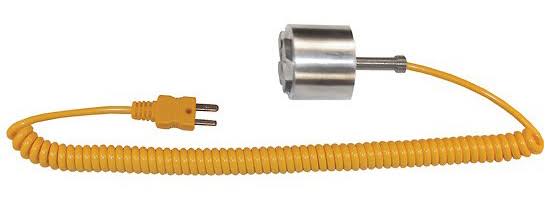 Type-K Thermocouple Probe, Dropping / Magnetic, 1.5 inch L x 1 inch Dia, Exposed Junction, 5 Feet Cable N488769
