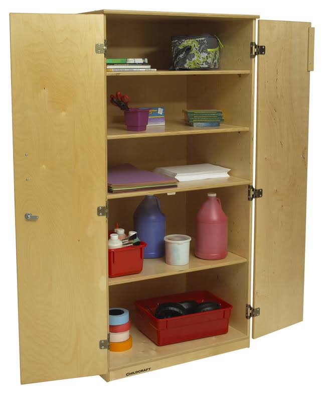 Beige 2 Door Locking Classroom Cabinet X457
