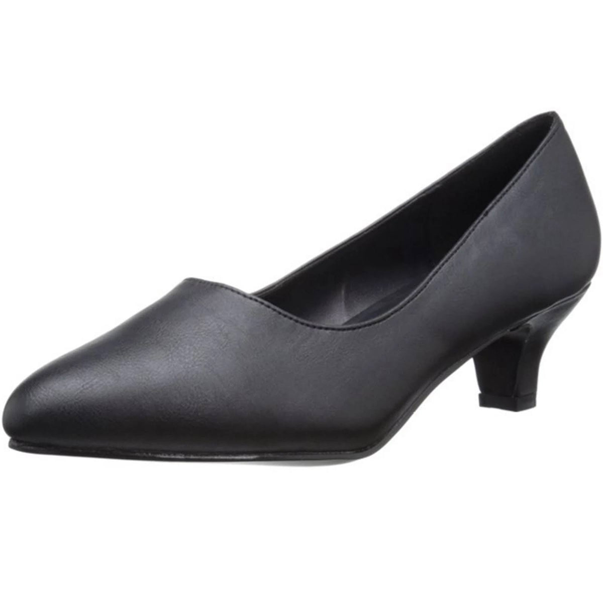 Black 2" Block Heel Pumps D3912