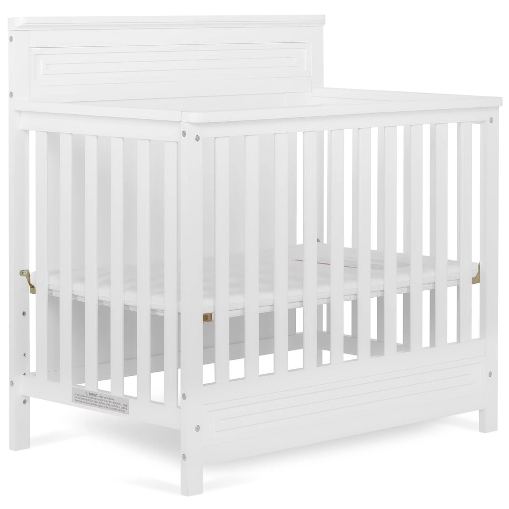 White 4-in-1 Convertible Mini Crib P3028