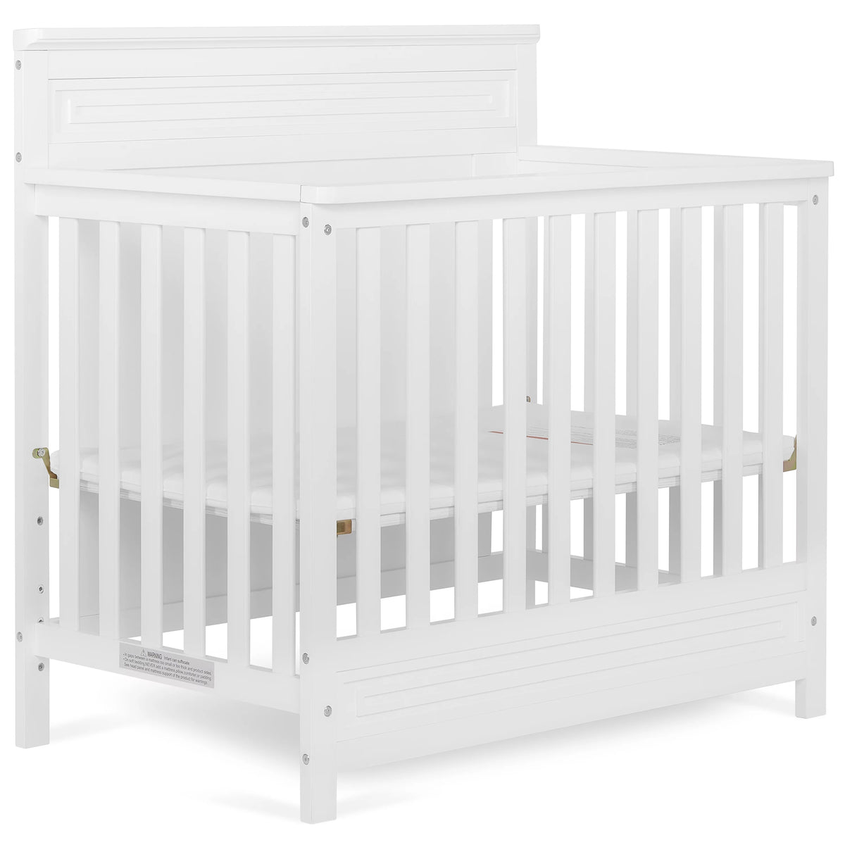 White 4-in-1 Convertible Mini Crib P3028