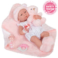15 inch All-Vinyl Baby Doll In Pink And White With Deluxe Accessories K37770
