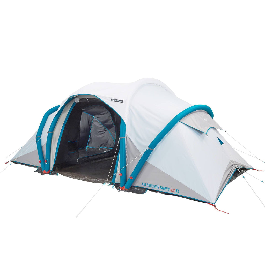 4.2 Inflatable Camping Tent, 4 Person, Black H90922