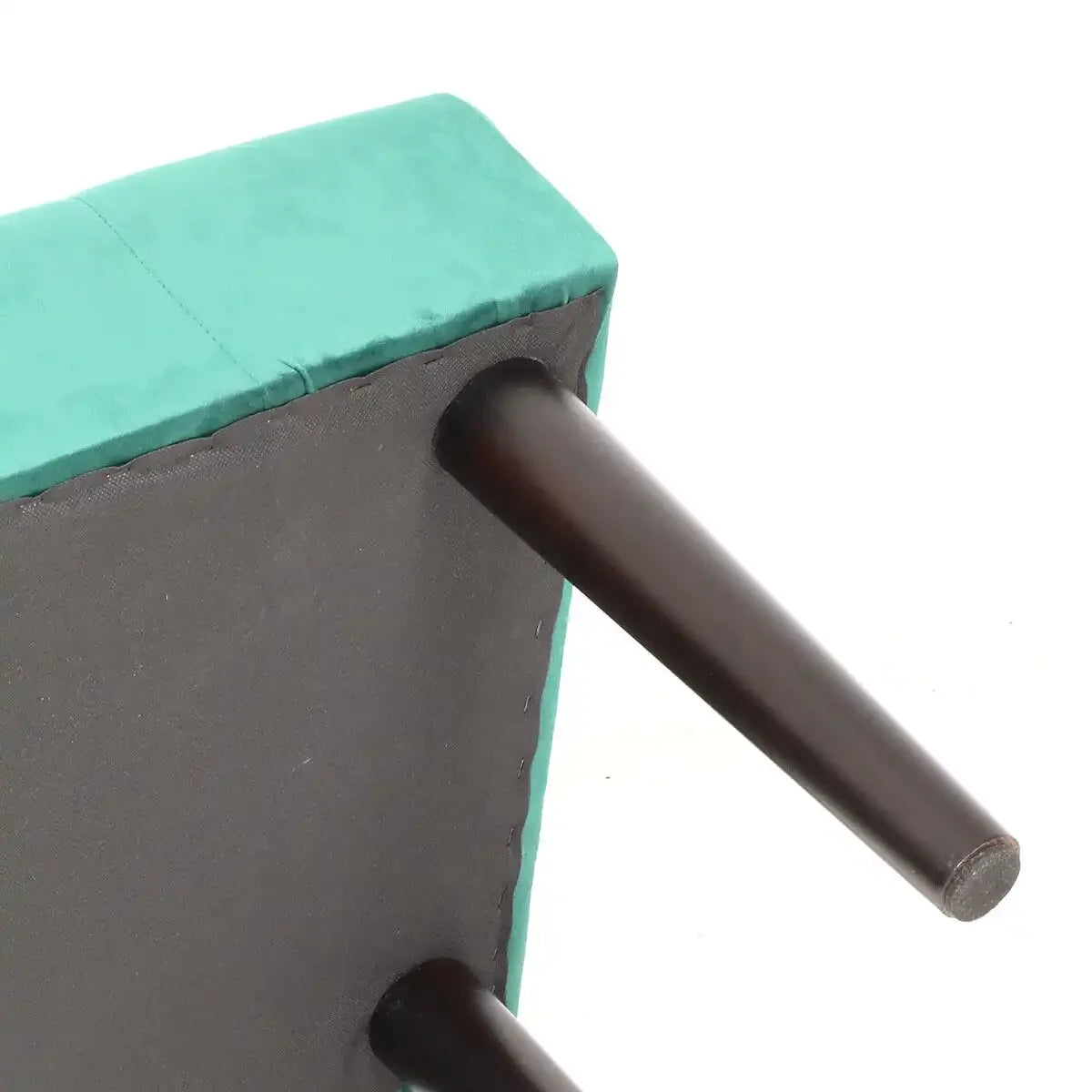 Green Velvet Upholstered Bench with Wooden Legs L853813