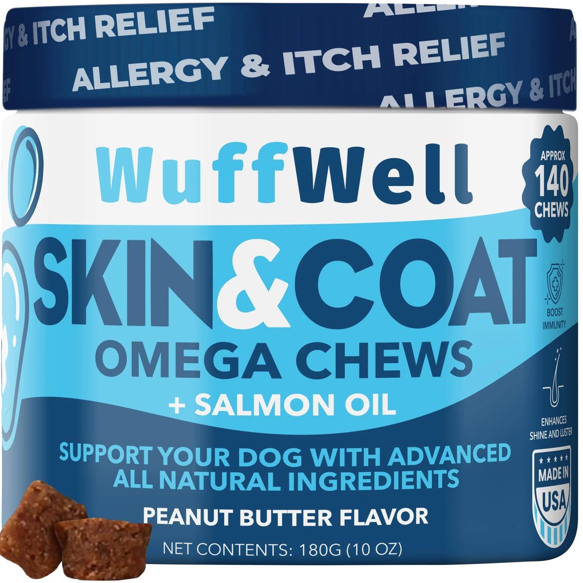 Omega 3 for Dogs with Salmon Oil 140ct Dog Skin and Coat Supplement Q97219