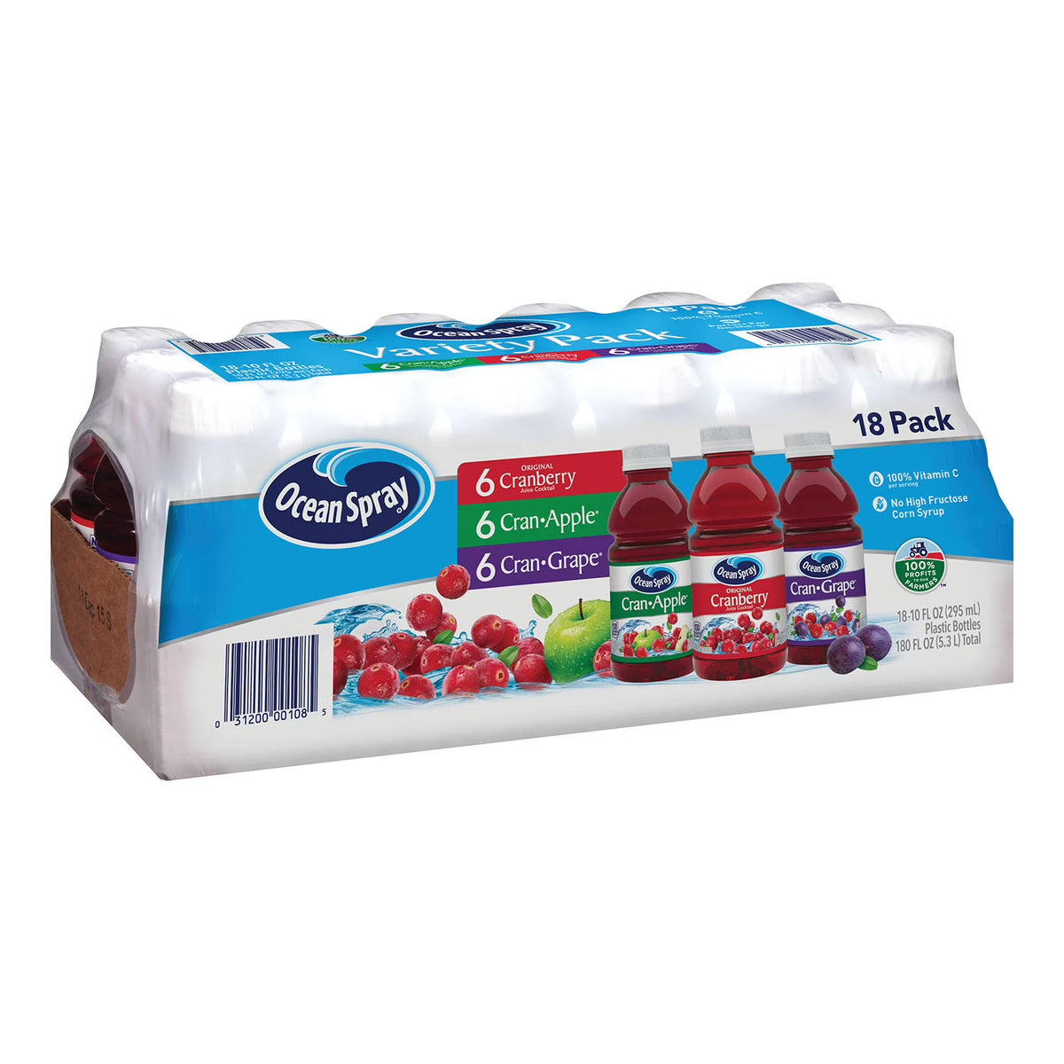 Ocean Spray Juice Drink Variety Pack (10oz / 18pk) R15949