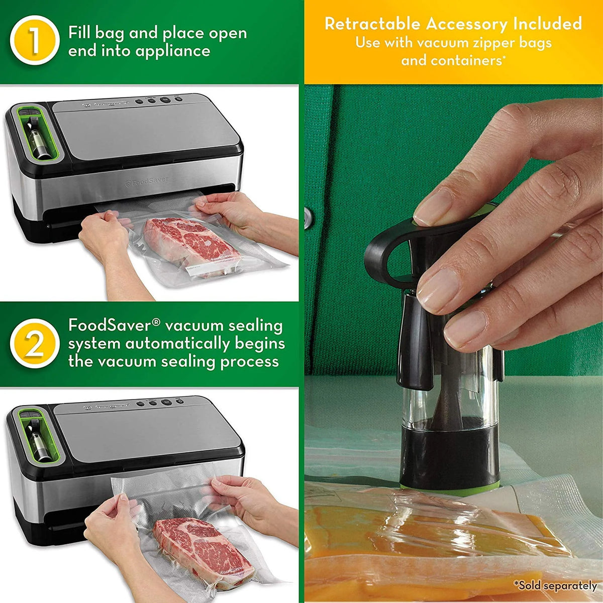 Automatic Vacuum Sealing System with Handheld Sealer O703