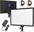LED Video Soft Light Panel, Dual Rechargeable Battery, Dimmable 3200K-5600K, CRI95+, Pack of 2 G63885