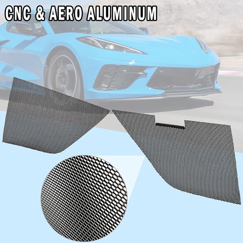 2Pcs Aluminum Car Grille Mesh Set for Corvette C8 2020-2022 R990