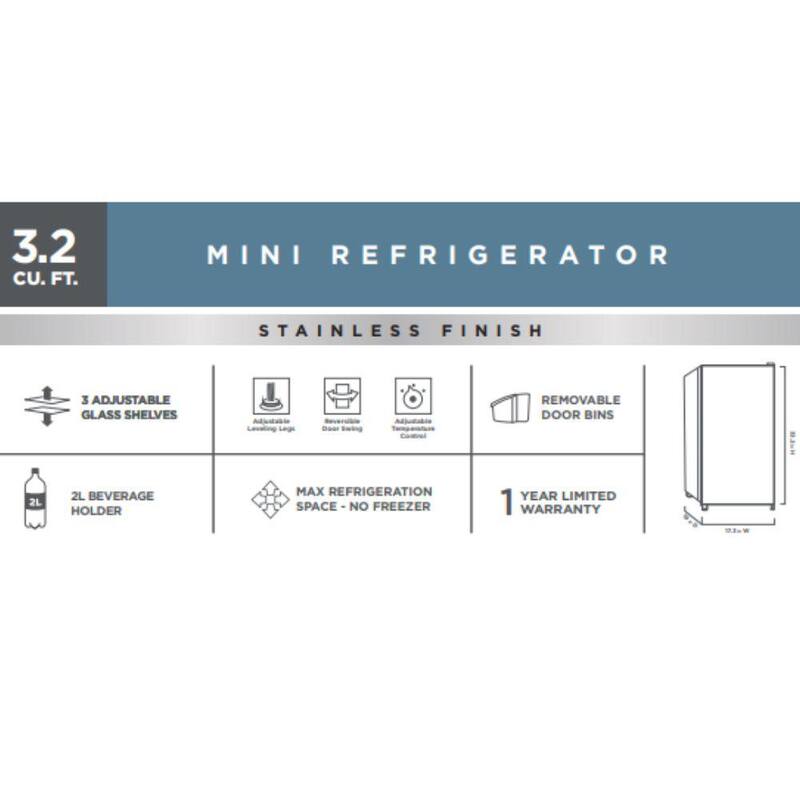 Mini Refrigerator in Stainless Steel V967205
