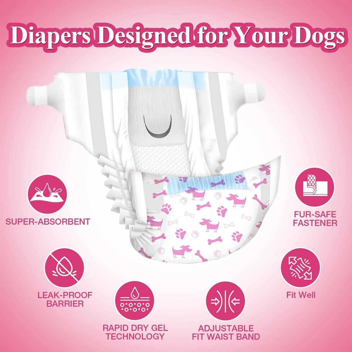 Super Absorbent Disposable Female Dog Diapers S859