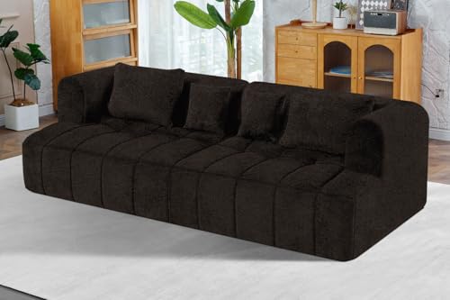Grey Modular Sectional Couch with Pillows W79668