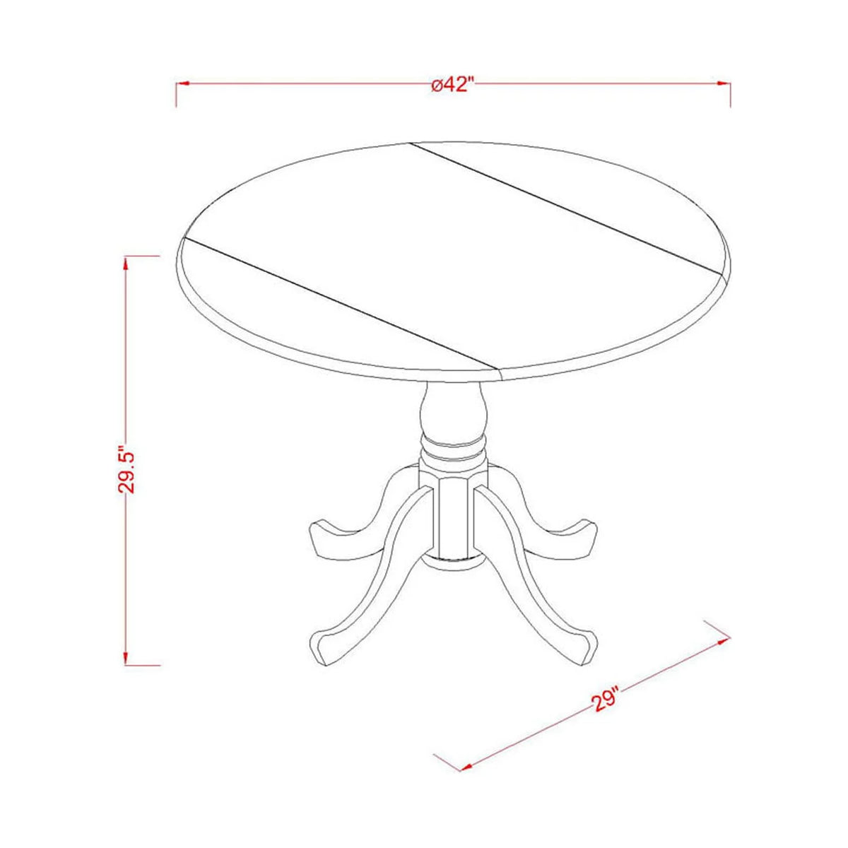 3-piece Wood Dining Set H820