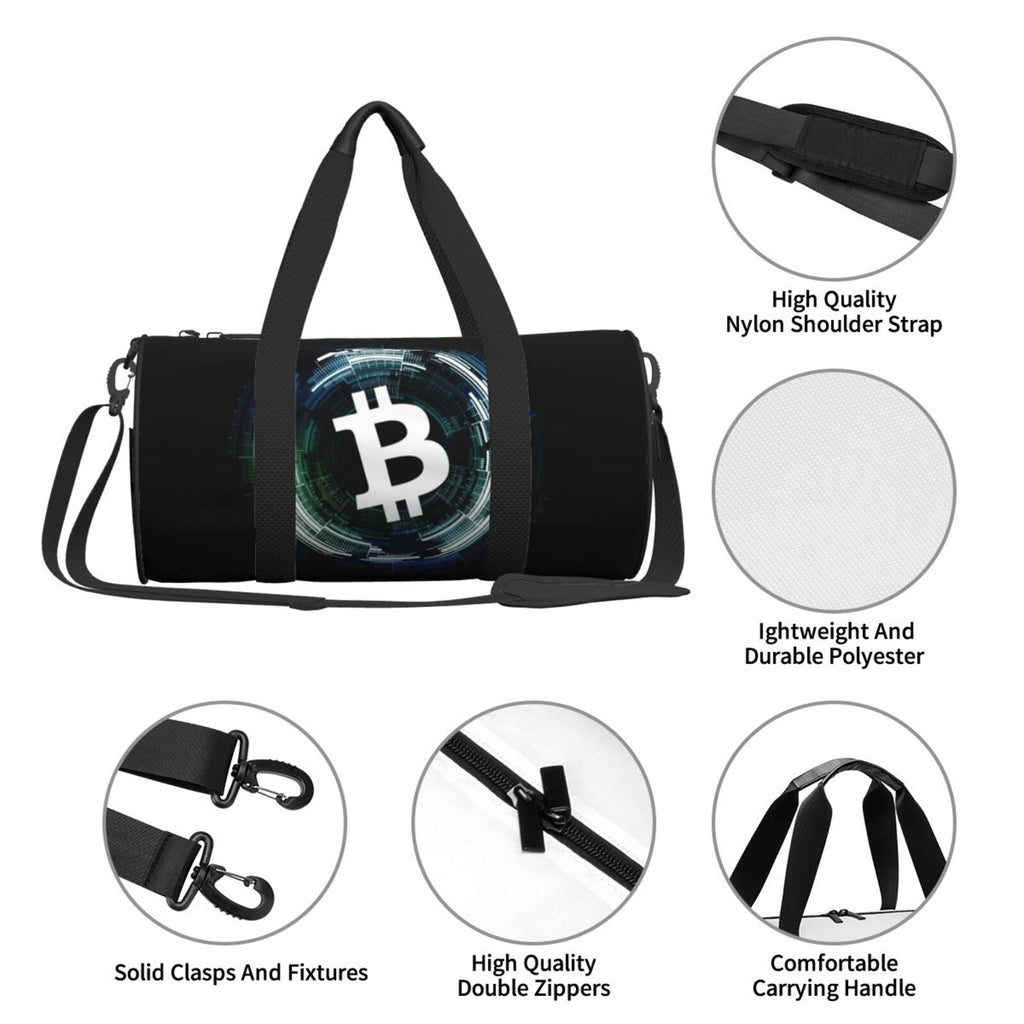 Cryptocurrency Blockchain Bitcoin Unisex Large Duffle Bag J7900