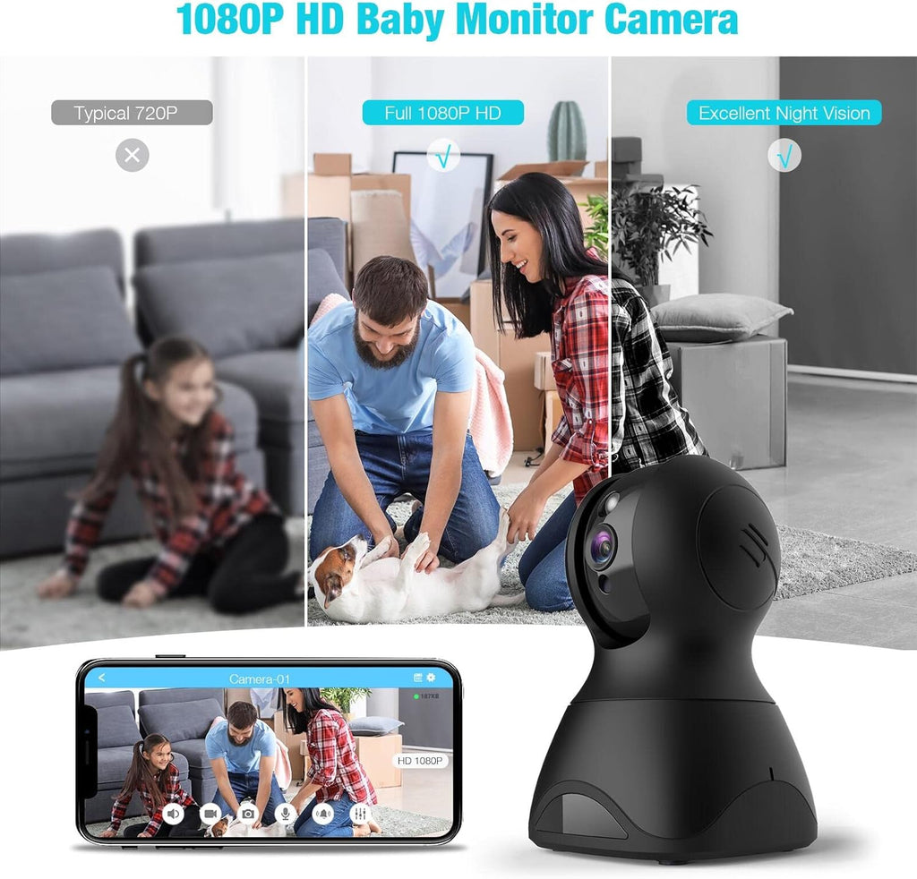 1080P WiFi Pan/Tilt Pet Camera with Night Vision M21464
