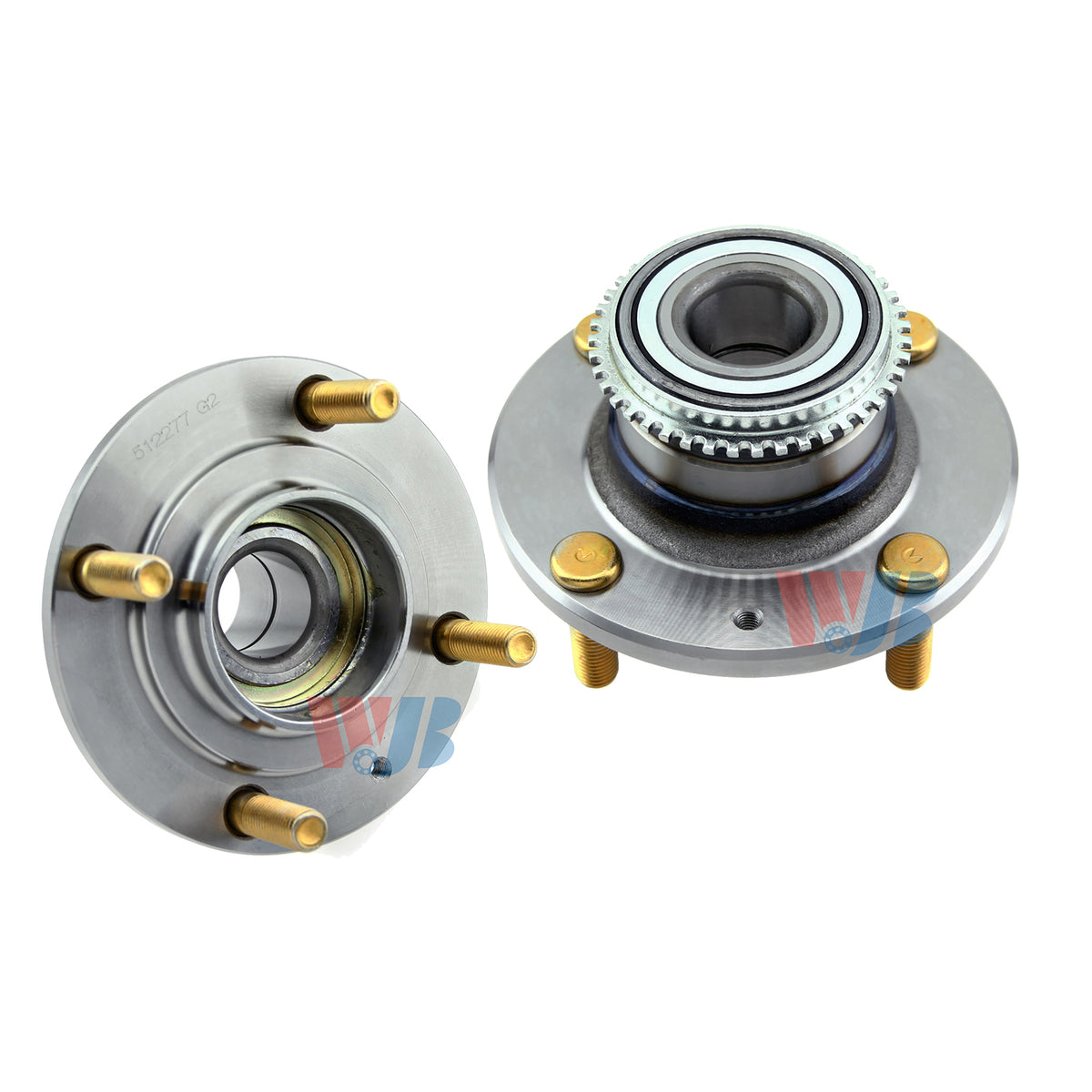 Pair Rear Wheel Hub and Bearing Assembly for 2002-2006 Mitsubishi Lancer B254777