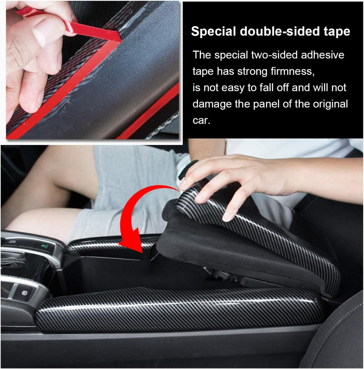 Carbon Fiber Center Console Armrest Cover C65272