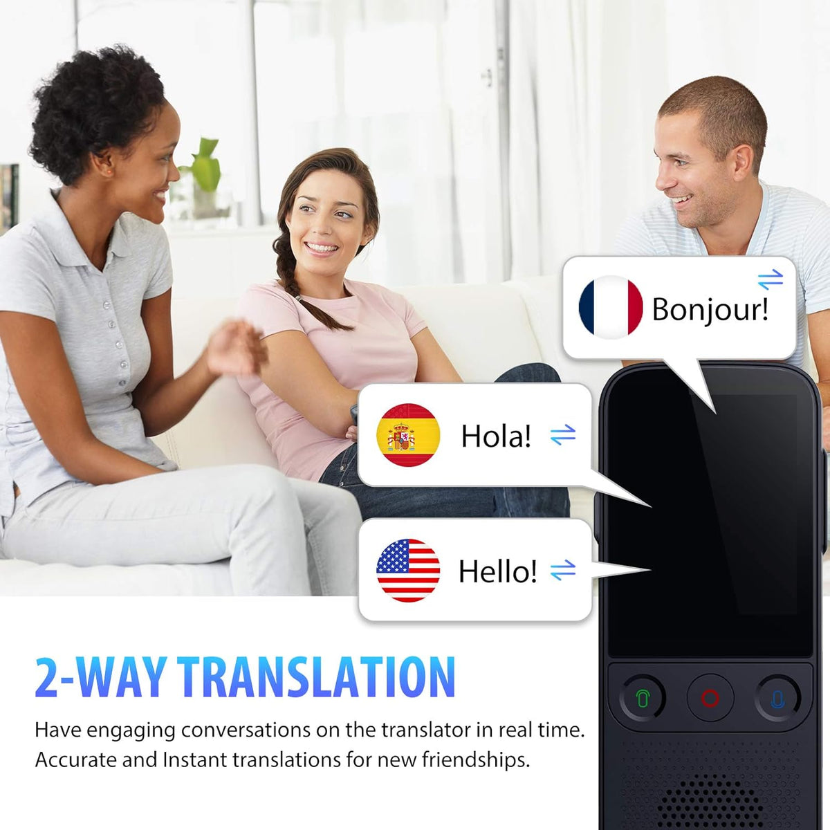 Two Way Real Time WiFi Translator Device Pack of 2 T80813