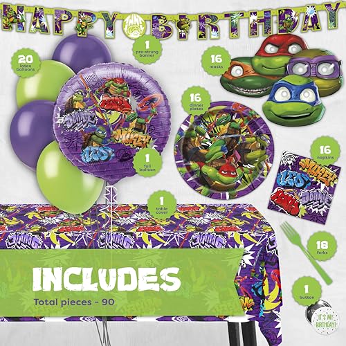 Birthday Party Supplies Serves 16 Guests Balloon Decorations Plates Napkins Tablecloth Forks I5622