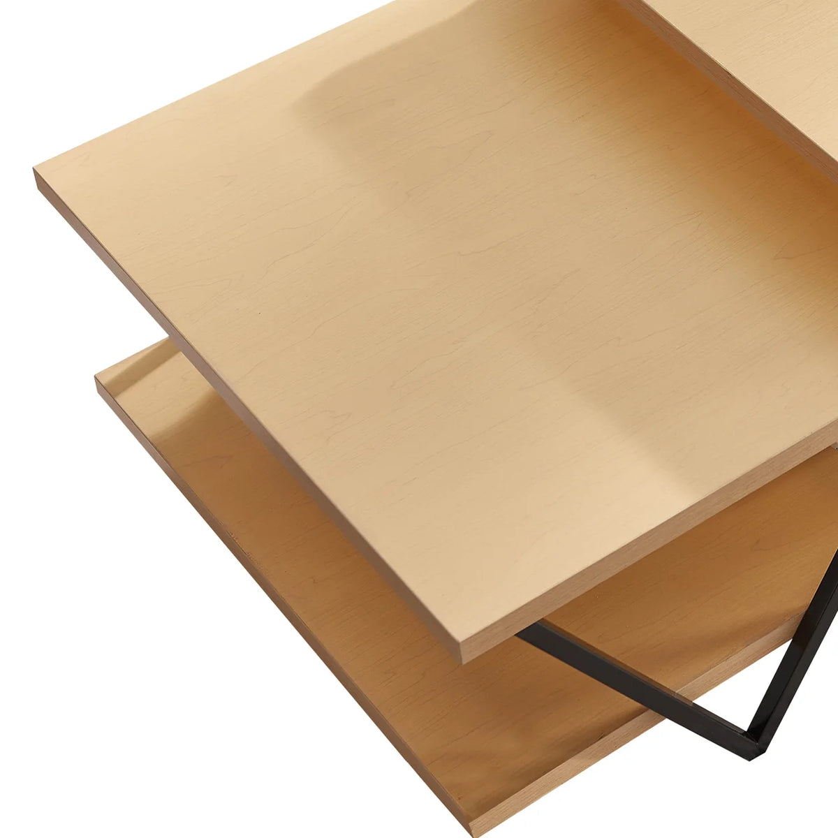 48 Inch 2 Tier Coffee Table with Bottom Shelf D1141