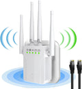 White Pack of 2 WiFi Extender with 10 Feet Ethernet Cable Z74918
