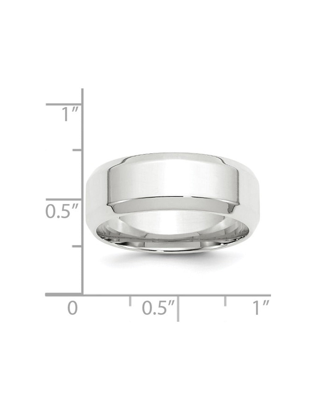 10K White Gold Comfort Fit Wedding Band Ring J433