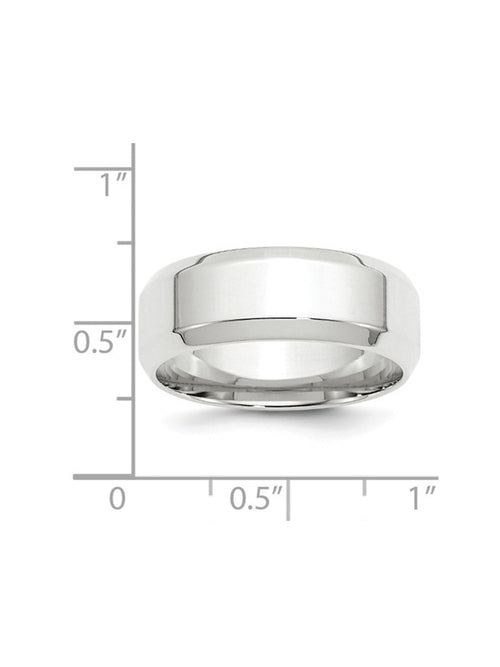 10K White Gold Comfort Fit Wedding Band Ring J433
