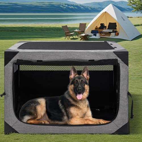 30 Inch Light Grey Collapsible Soft Dog Crate D28882