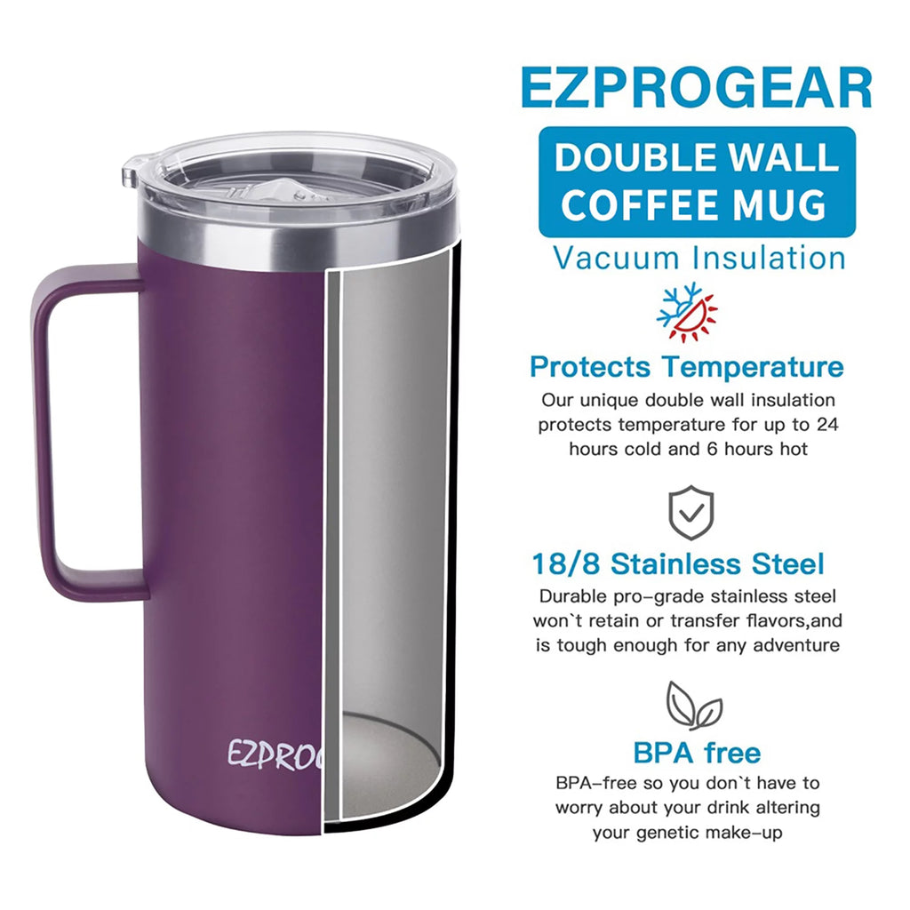 40 oz Stainless Steel Insulated Tumbler with Handle, Lid & Straws H898129