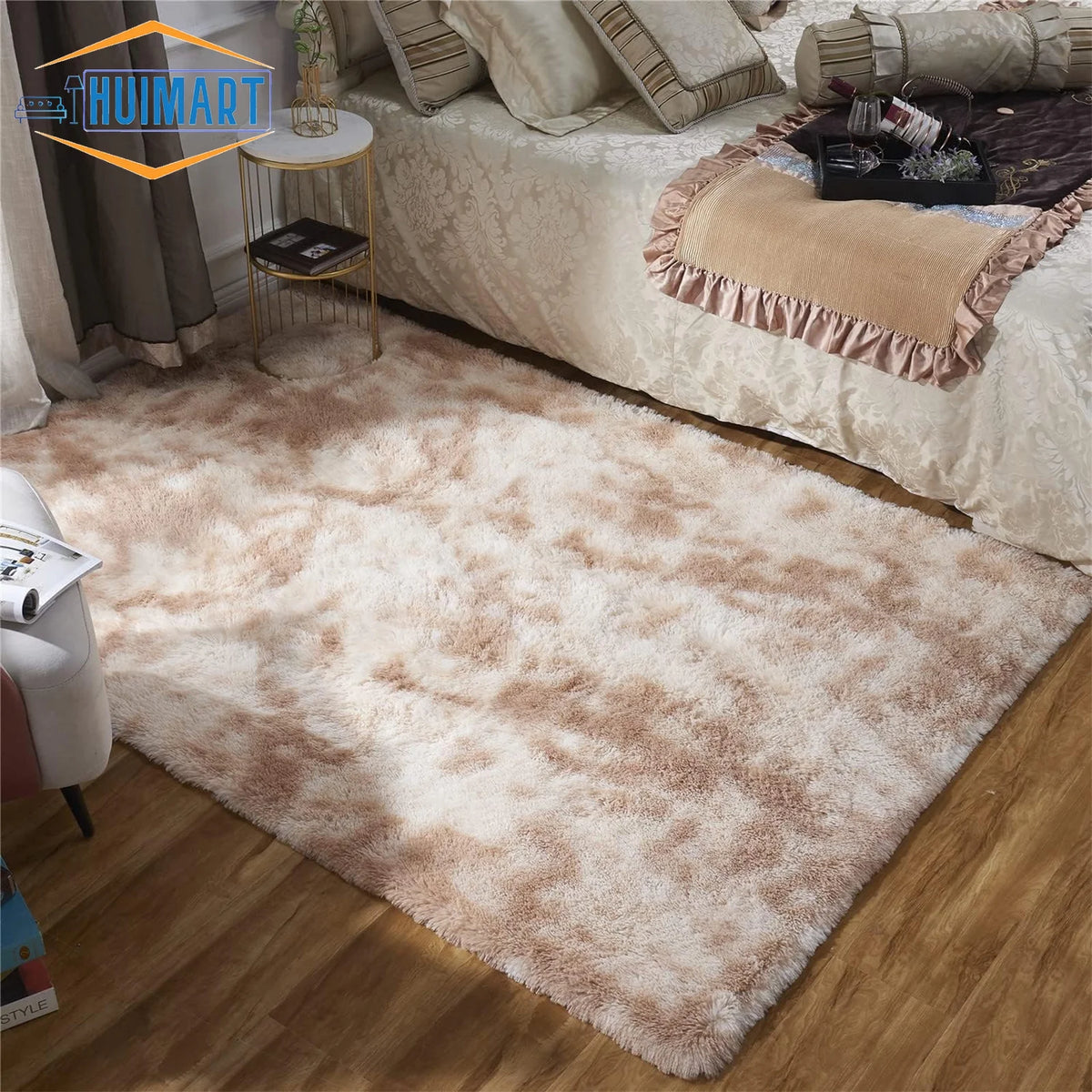 5 x 7 ft Charcoal Gray Shaggy Area Rug P78971