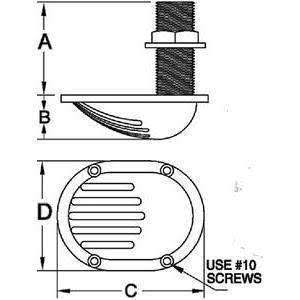 Thru-Hull with Strainer and Nut T2820