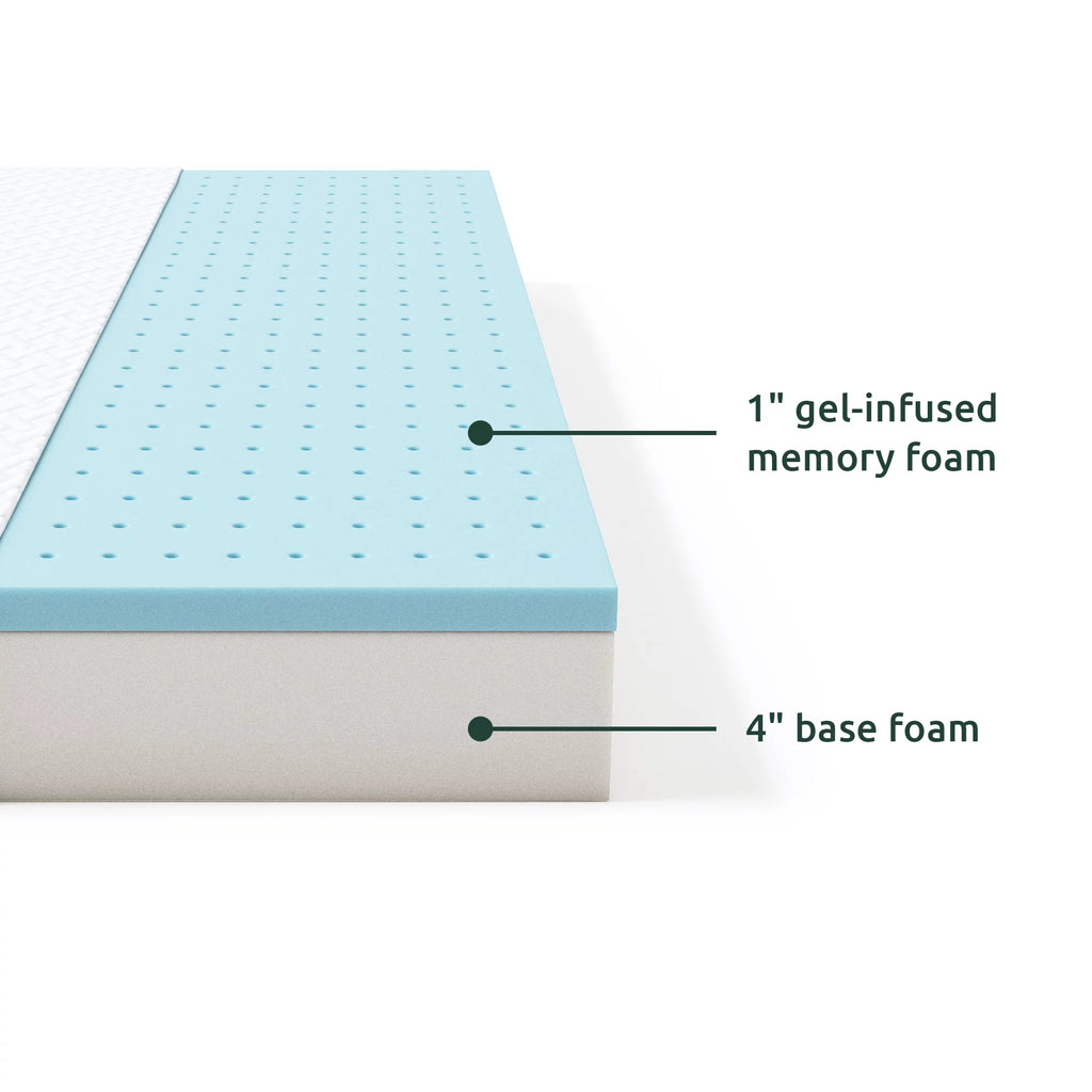5 Gel Memory Foam Mattress, Twin F99856